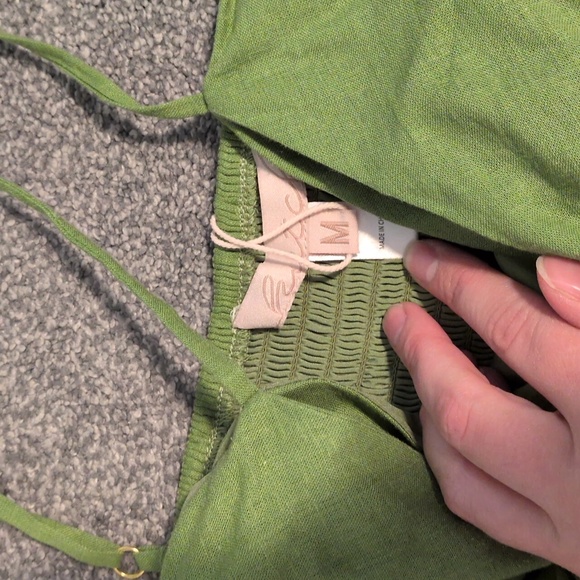 NWT Hutch Bow Linen Midi Dress Size Medium - Picture 3 of 8